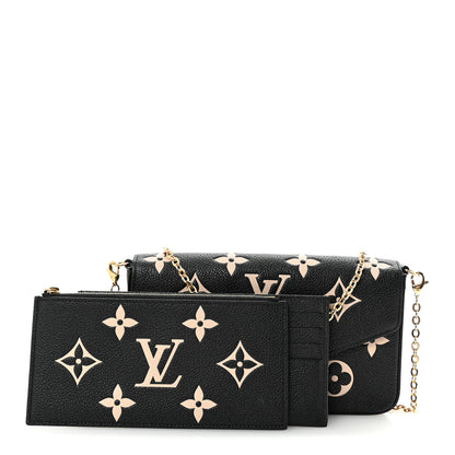 Louis Vuitton Empreinte Monogram Giant Felicie Pochette Black Beige 3 of 11