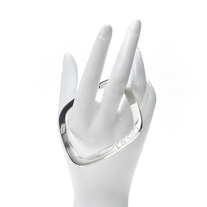 Tiffany Sterling Silver 1837 Square Bangle Bracelet 2 of 3