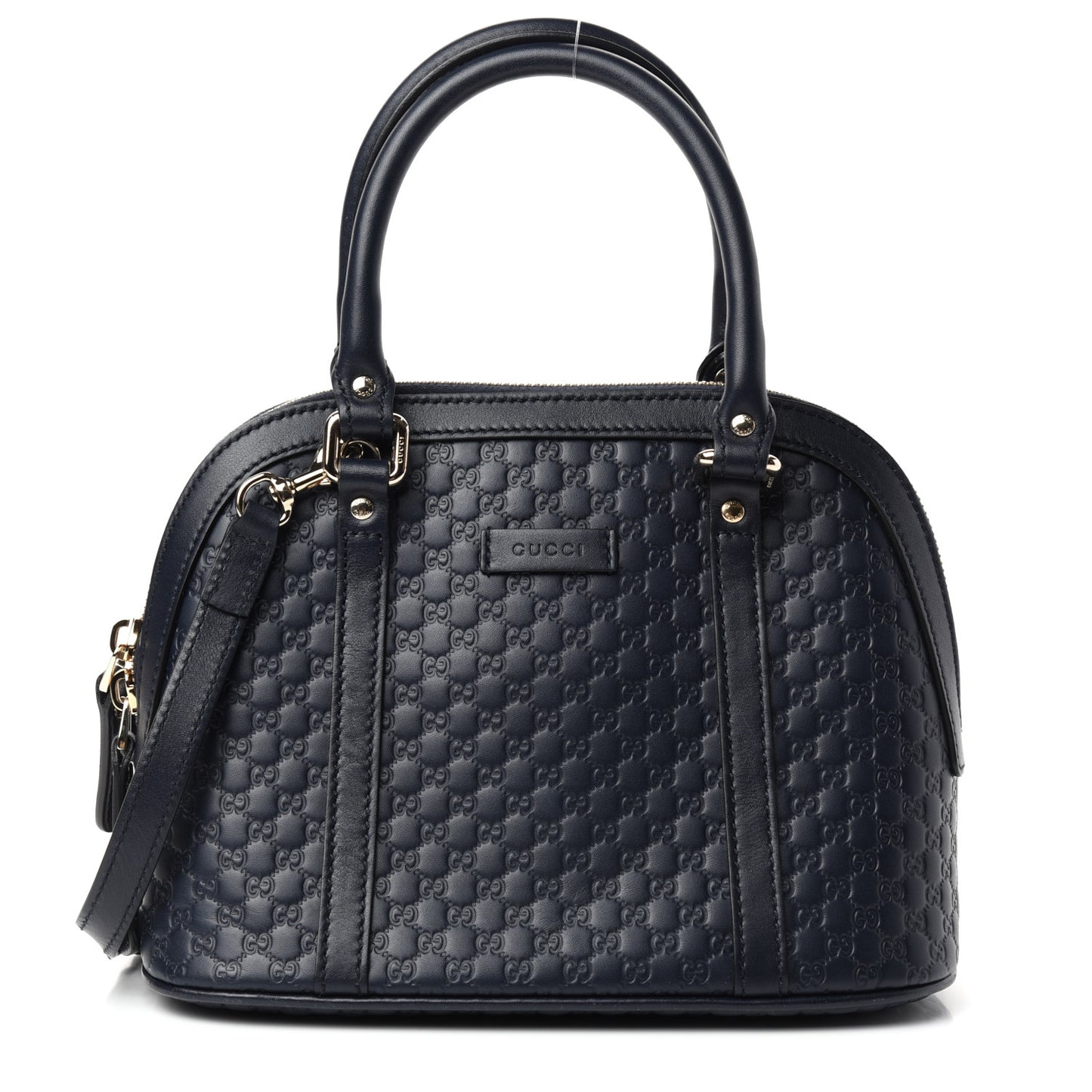 Soft Microguccissima Mini Dome Bag Blue