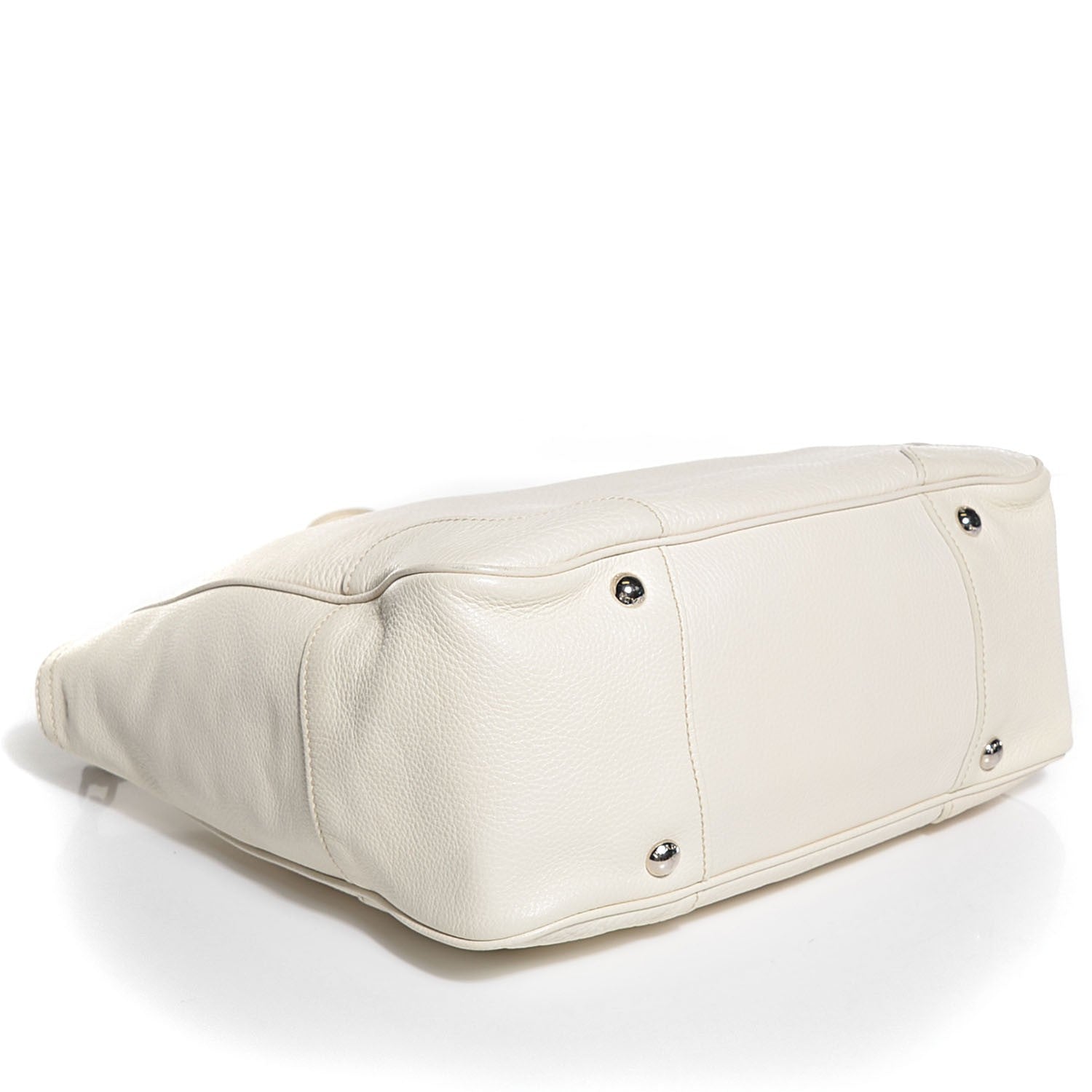 Prada Vitello Daino Braided Tote Bianco 4 of 10