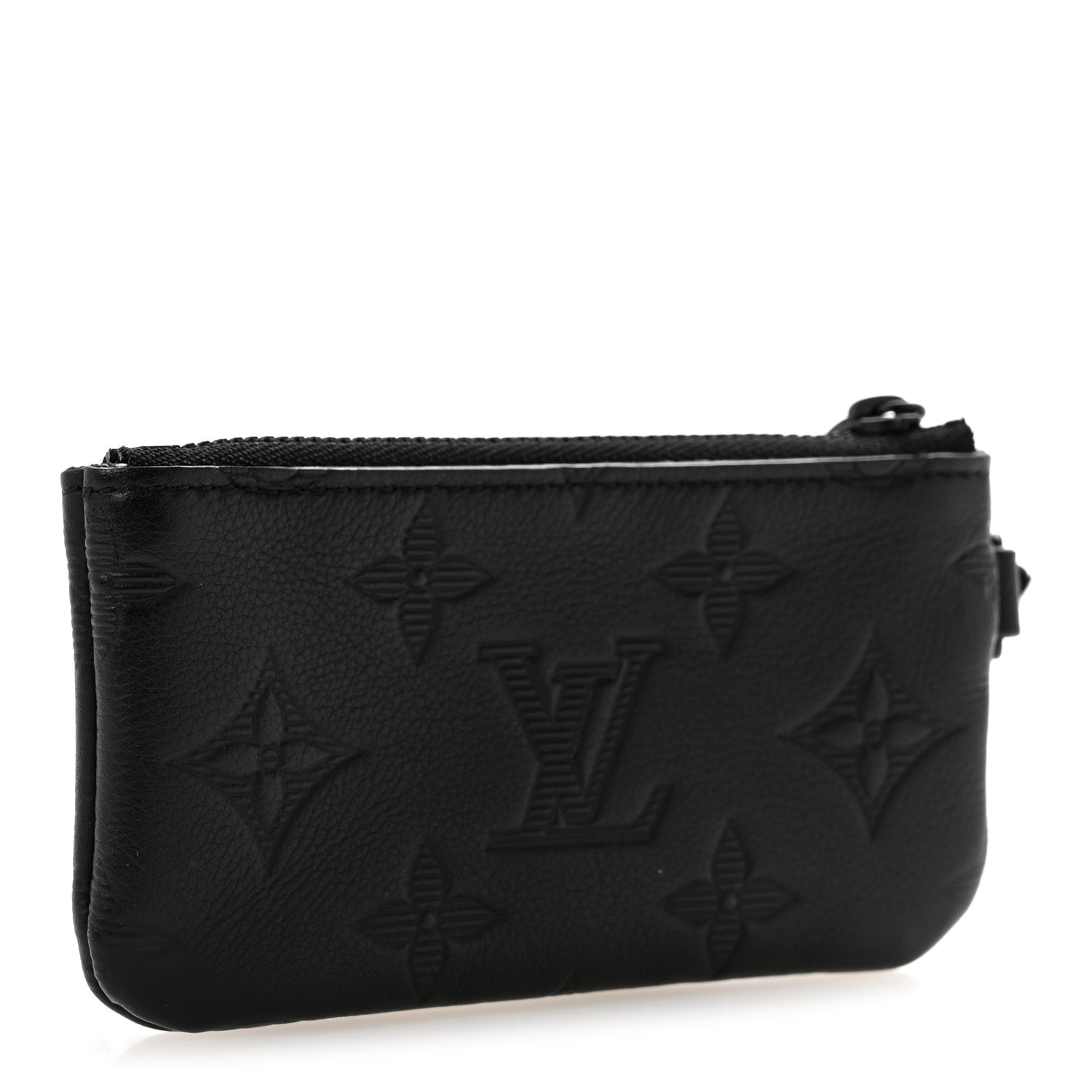 Louis Vuitton Calfskin Monogram Shadow Key Pouch Black 3 of 6