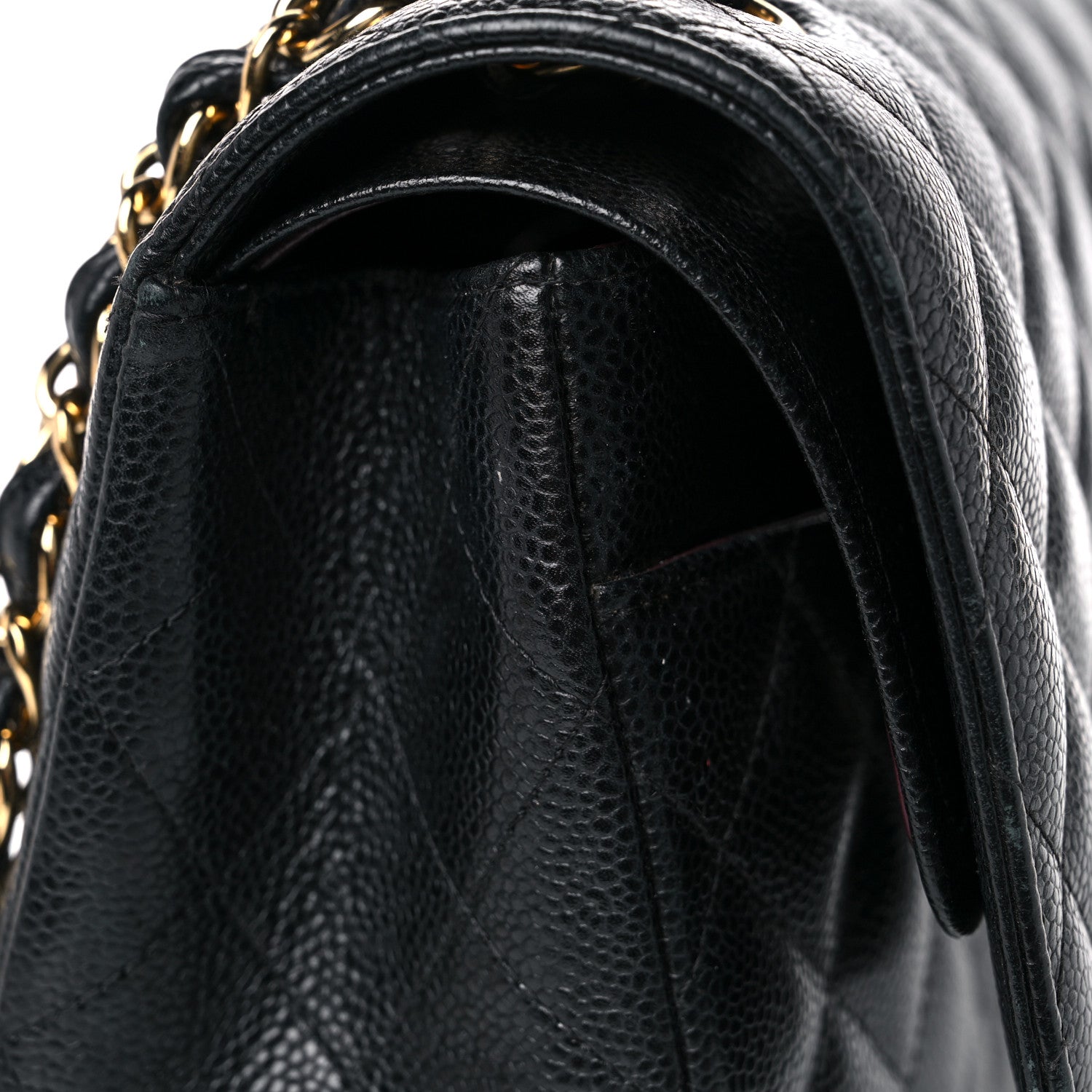 Chanel Caviar Quilted Jumbo Double Flap Black 18 of 19