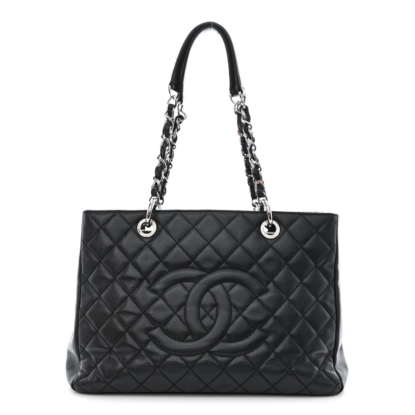 Caviar Quilted Grand Shopping Tote GST Black
