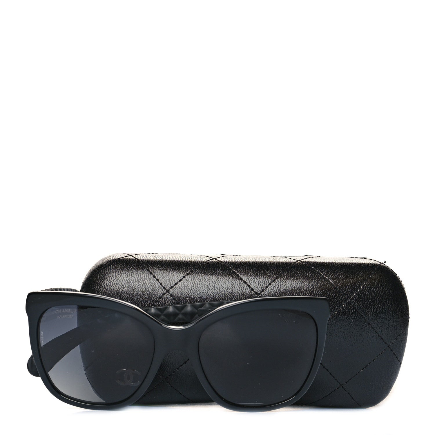 Chanel Acetate Quilted Polarized Butterfly CC Sunglasses 5288-Q Black 7 of 7