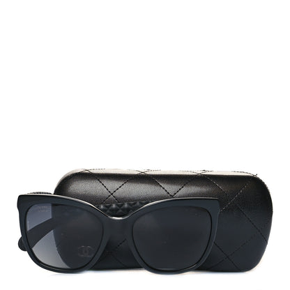 Chanel Acetate Quilted Polarized Butterfly CC Sunglasses 5288-Q Black 7 of 7