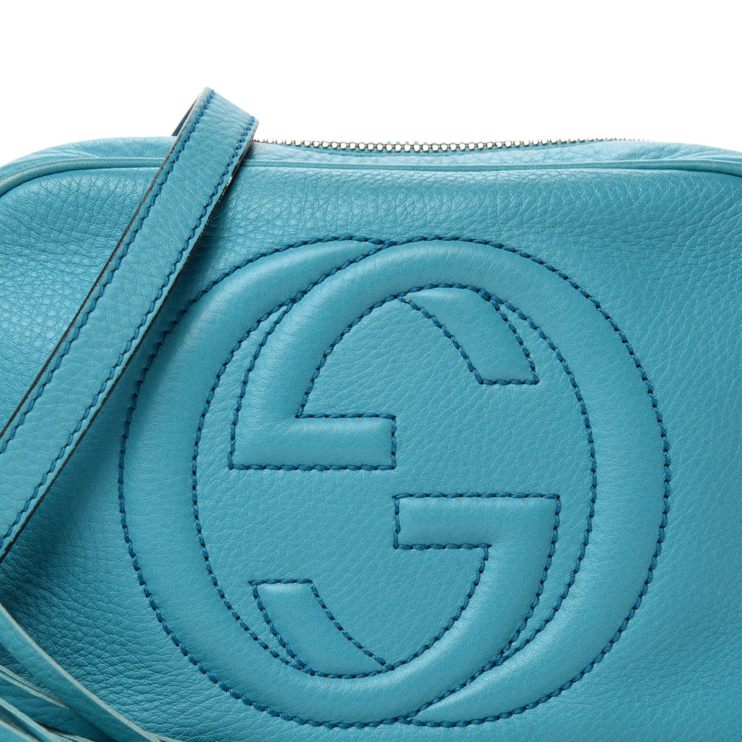 Gucci Pebbled Calfskin Small Soho Disco Bag Deep Cobalt 17 of 17