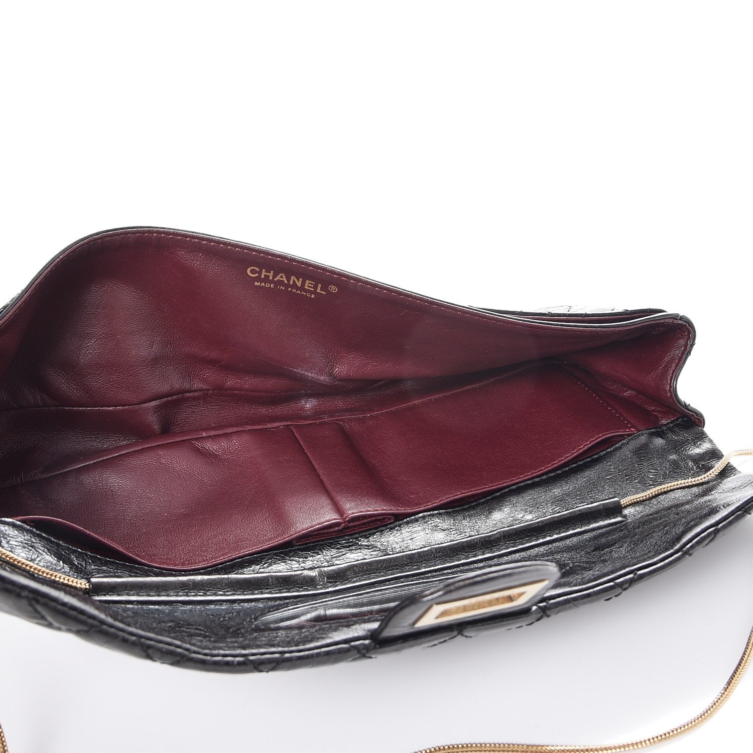 Chanel Glazed Calfskin 2.55 Reissue East West Clutch Black 5 of 8