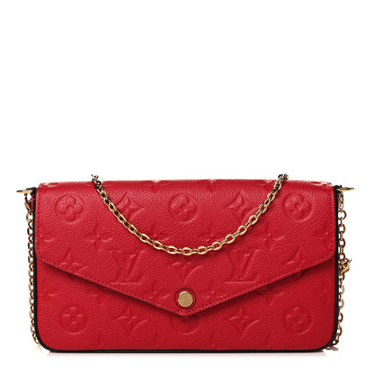 Louis Vuitton Empreinte Pochette Felicie Chain Wallet Scarlet 1 of 9