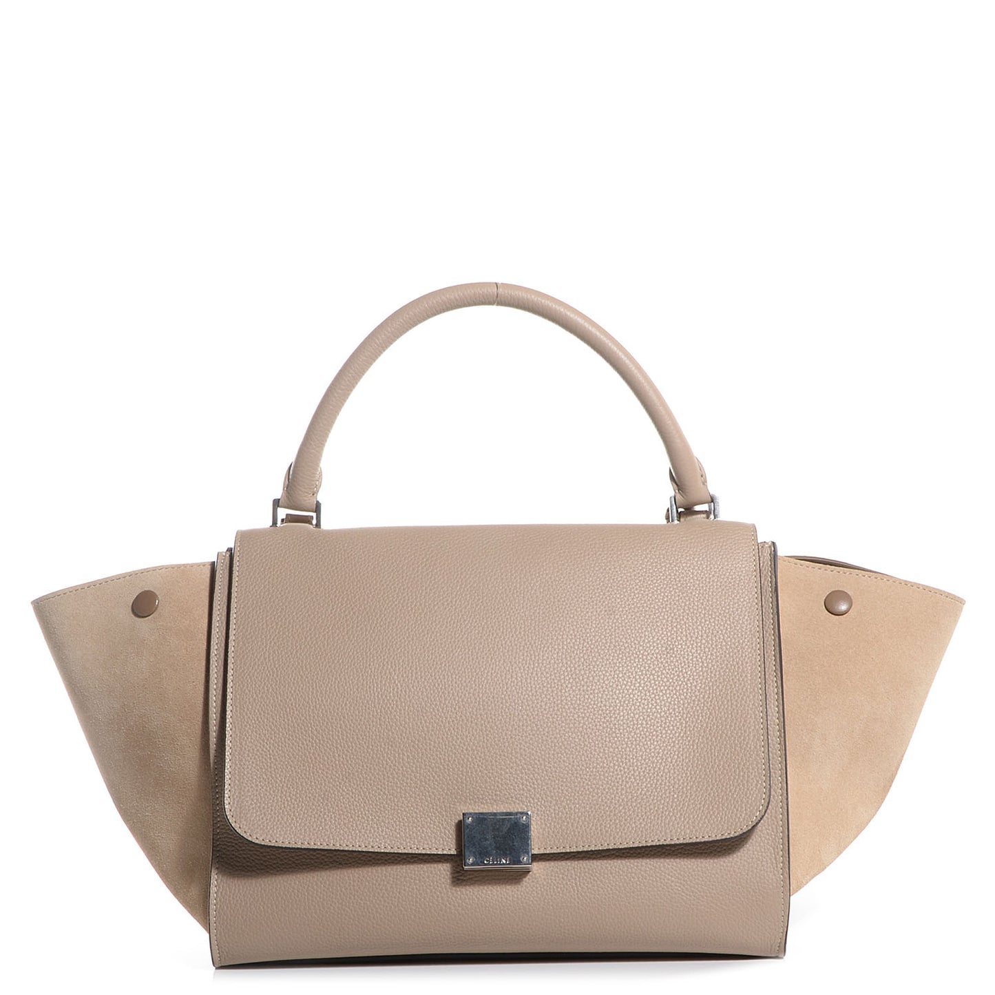 Calfskin Suede Medium Trapeze Dune