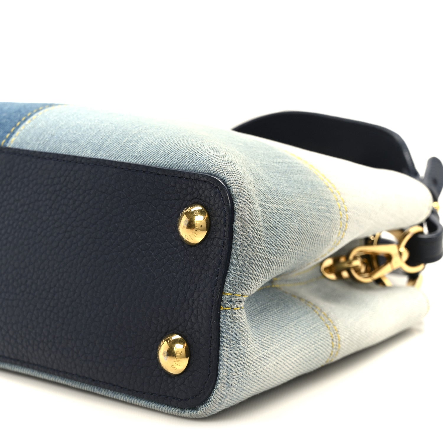 Louis Vuitton Taurillon Denim Capucines BB Navy Blue 10 of 10