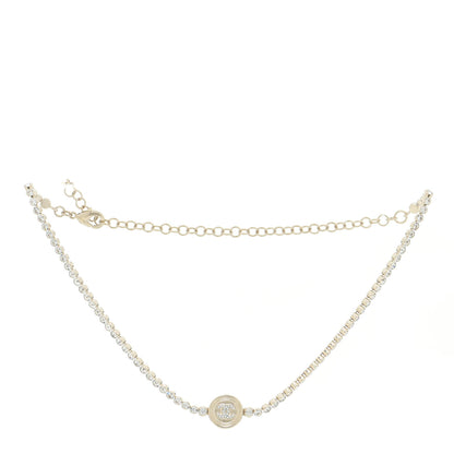 Chanel Crystal CC Chain Short Necklace Gold 3 of 6
