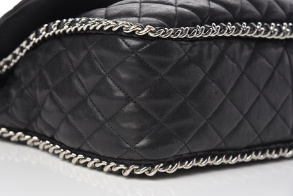 Chanel Washed Lambskin Quilted Maxi Chain Around Flap Black 5 of 13