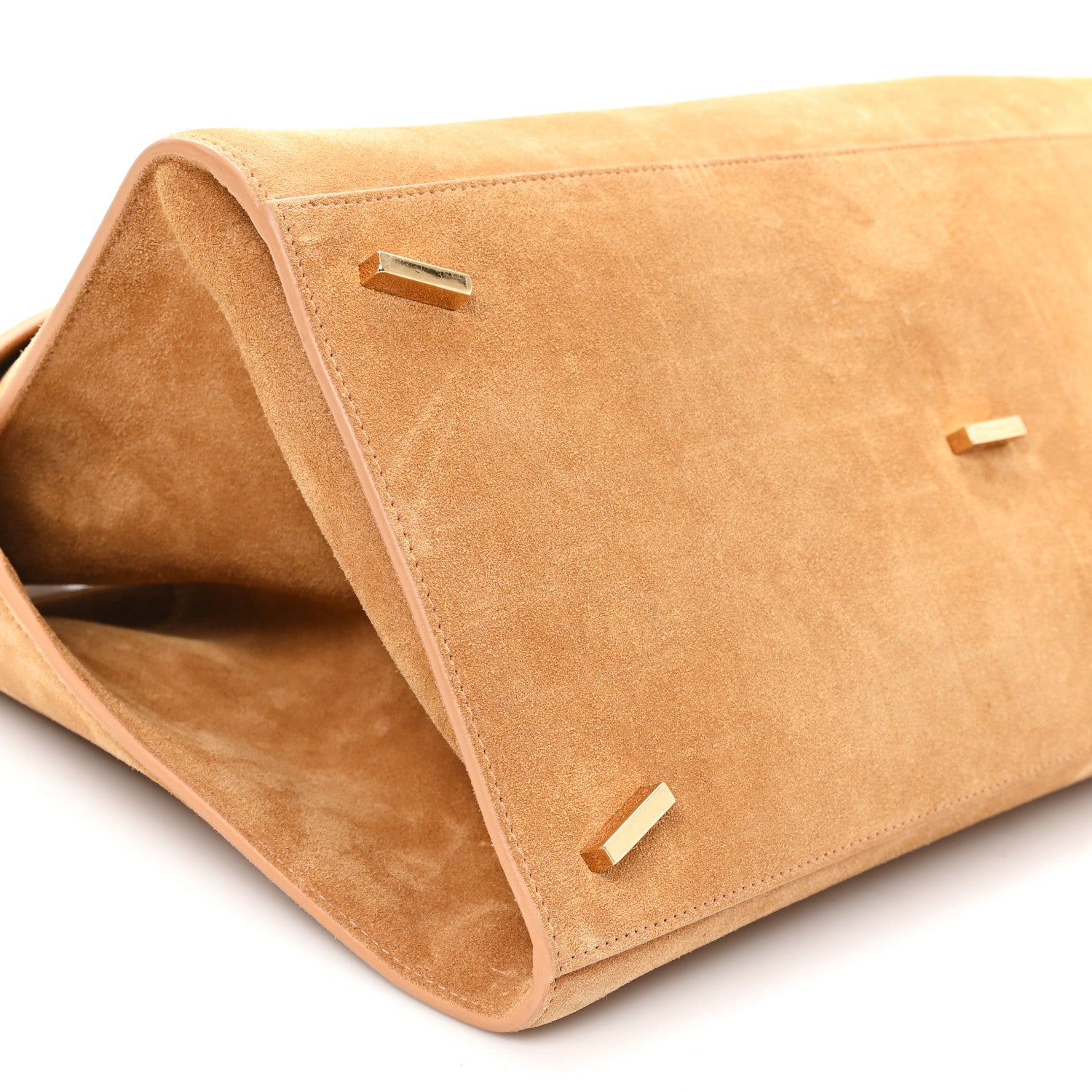 Salvatore Ferragamo Suede Calfskin Large Hug Bag Natural 8 of 10