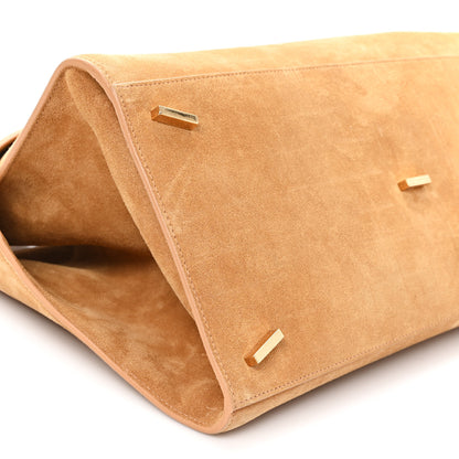 Salvatore Ferragamo Suede Calfskin Large Hug Bag Natural 8 of 10