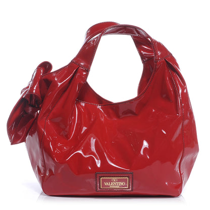 Valentino Garavani Patent Lacca Medium Nuage Hobo Rosso Valentino 1 of 7