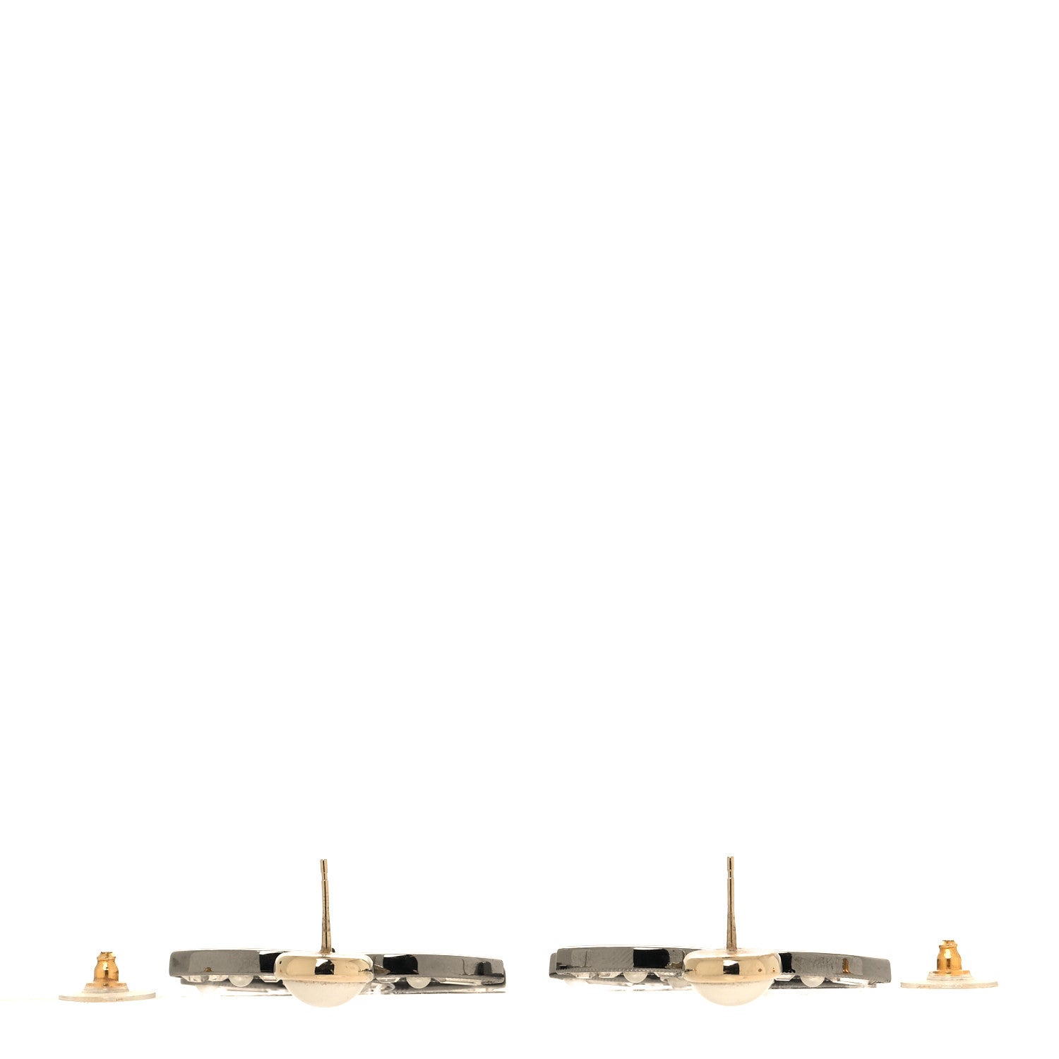 Chanel Crystal Baguette Pearl Bright Young Things CC Drop Earrings Silver 3 of 6