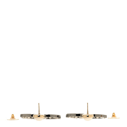 Chanel Crystal Baguette Pearl Bright Young Things CC Drop Earrings Silver 3 of 6