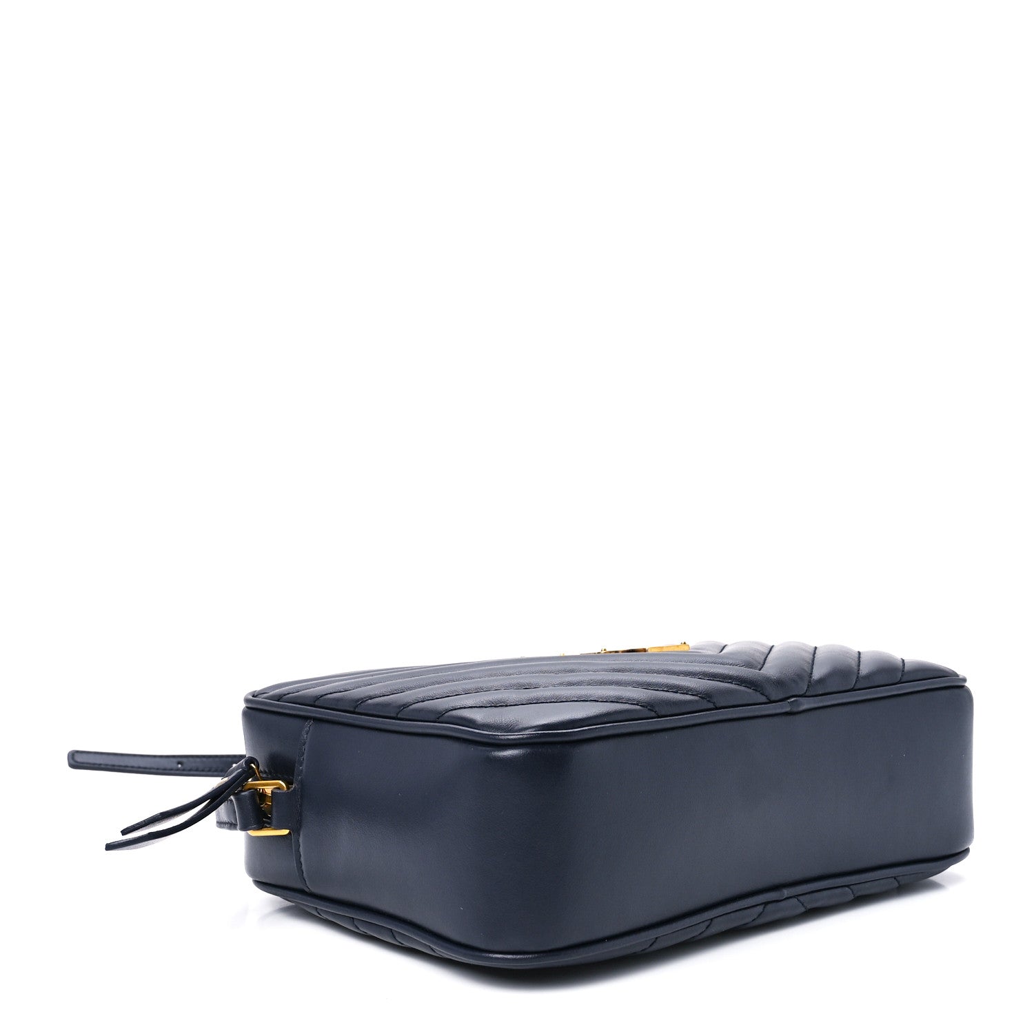 Saint Laurent Calfskin Matelasse Monogram Lou Camera Bag Navy 4 of 11