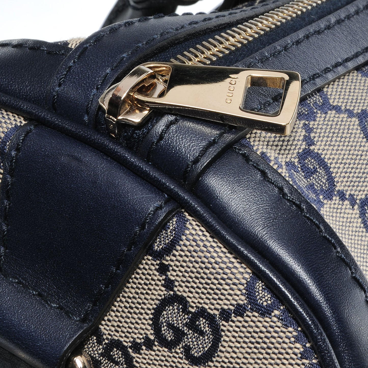 GG Monogram Saks Fifth Avenue Exclusive Medium Vintage Web Medium Joy Boston Navy
