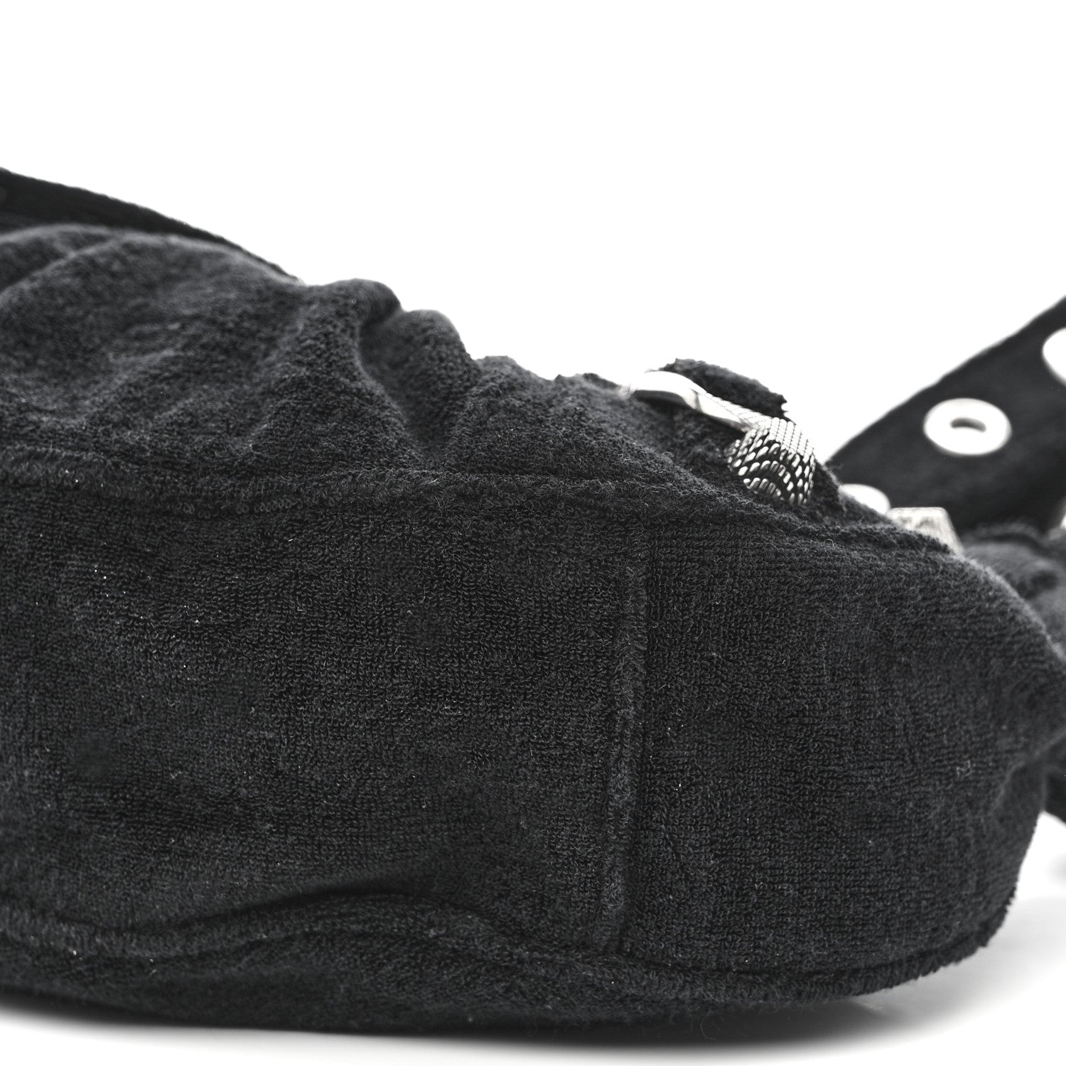 Balenciaga Terry Cloth Le Cagole Shoulder Bag XS Black 10 of 11