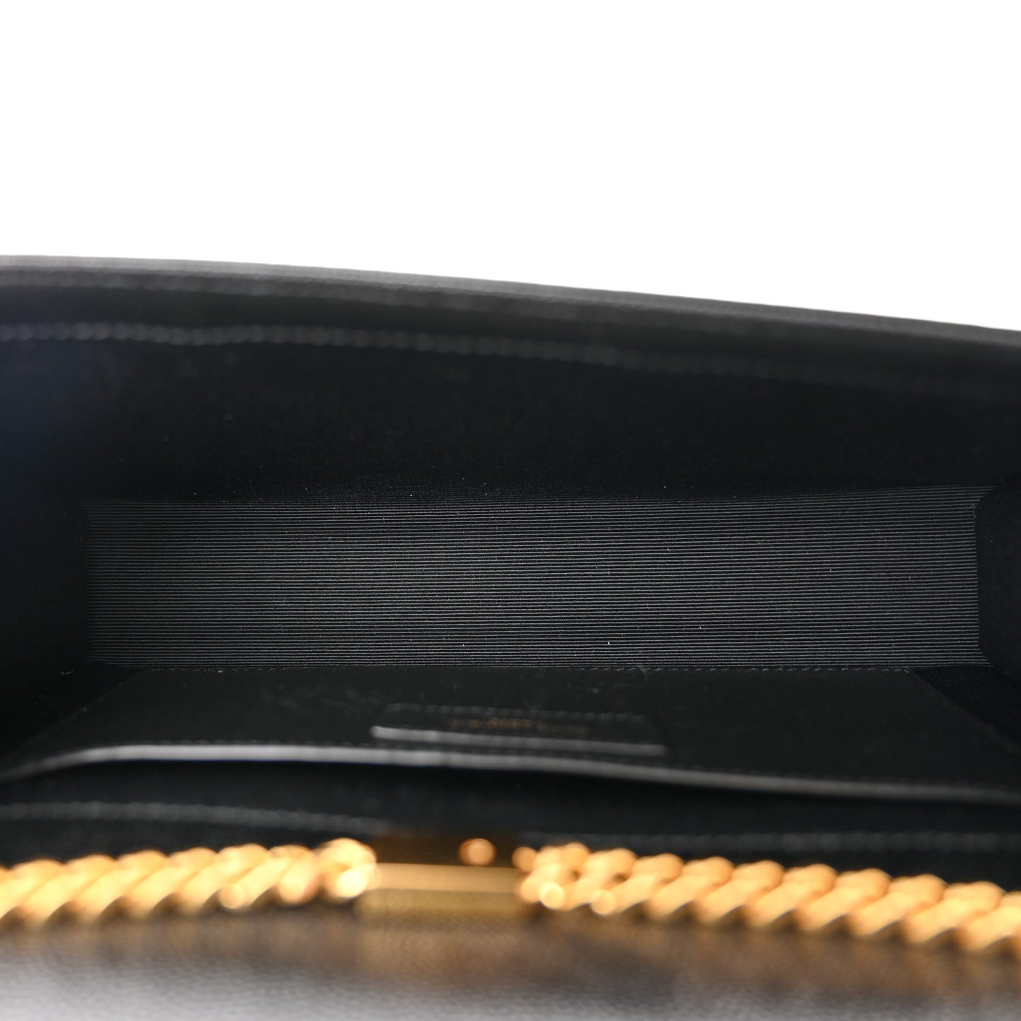 SAINT LAURENT Grain De Poudre Medium Classic Monogram Kate Satchel Black