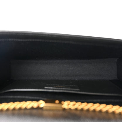 Saint Laurent SAINT LAURENT Grain De Poudre Medium Classic Monogram Kate Satchel Black 5 of 9