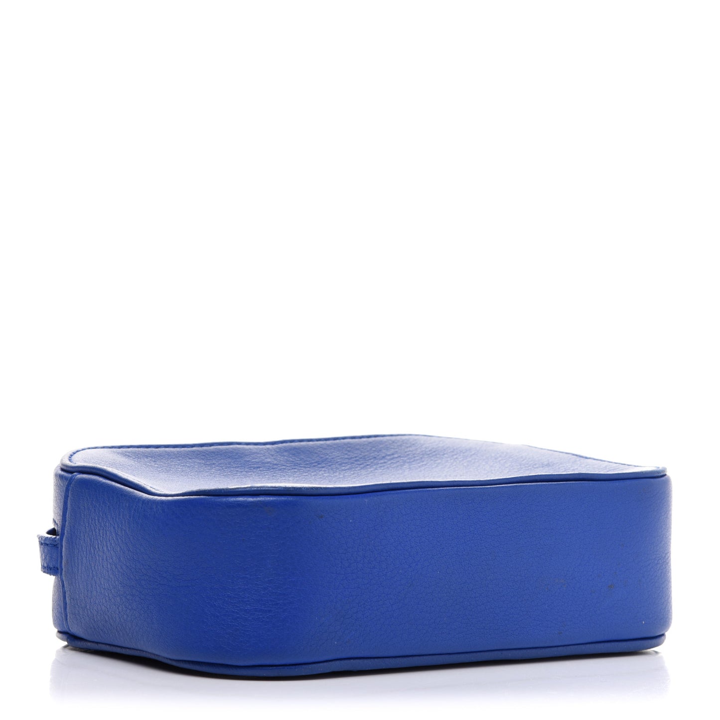 Smooth Calfskin Logo XS Everyday Camera Bag Bleu Prim White