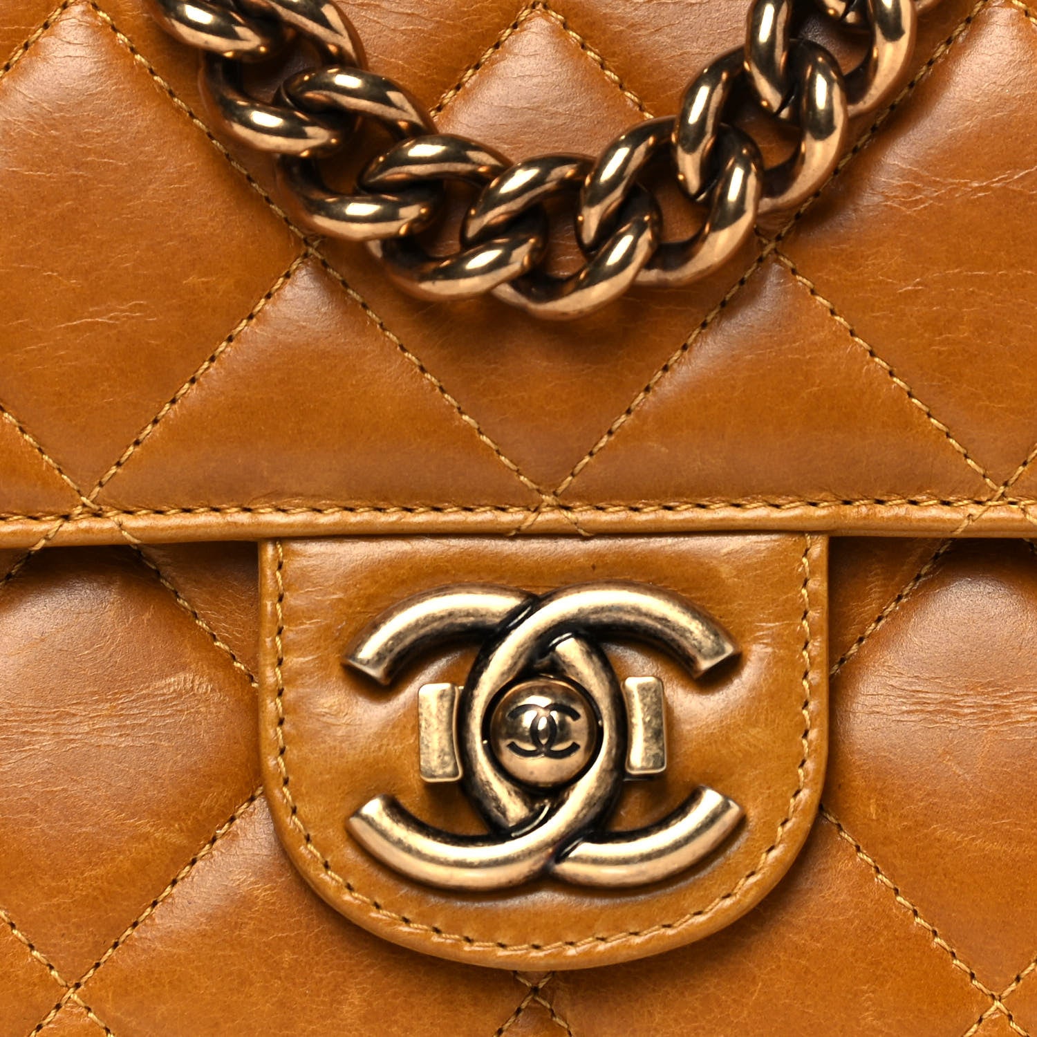 Chanel Glazed Calfskin Quilted Medium Perfect Edge Flap Yellow 8 of 32