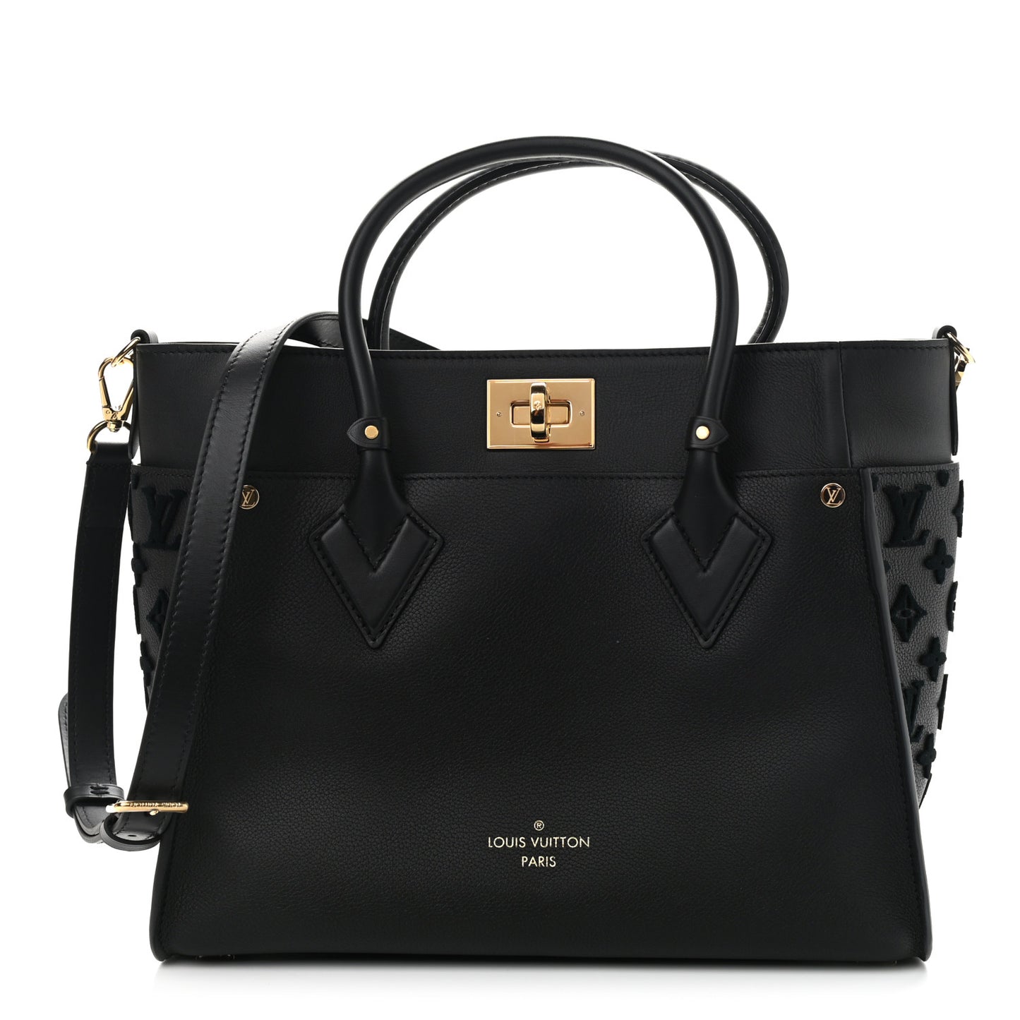 Calfskin Monogram Tufting On My Side Black