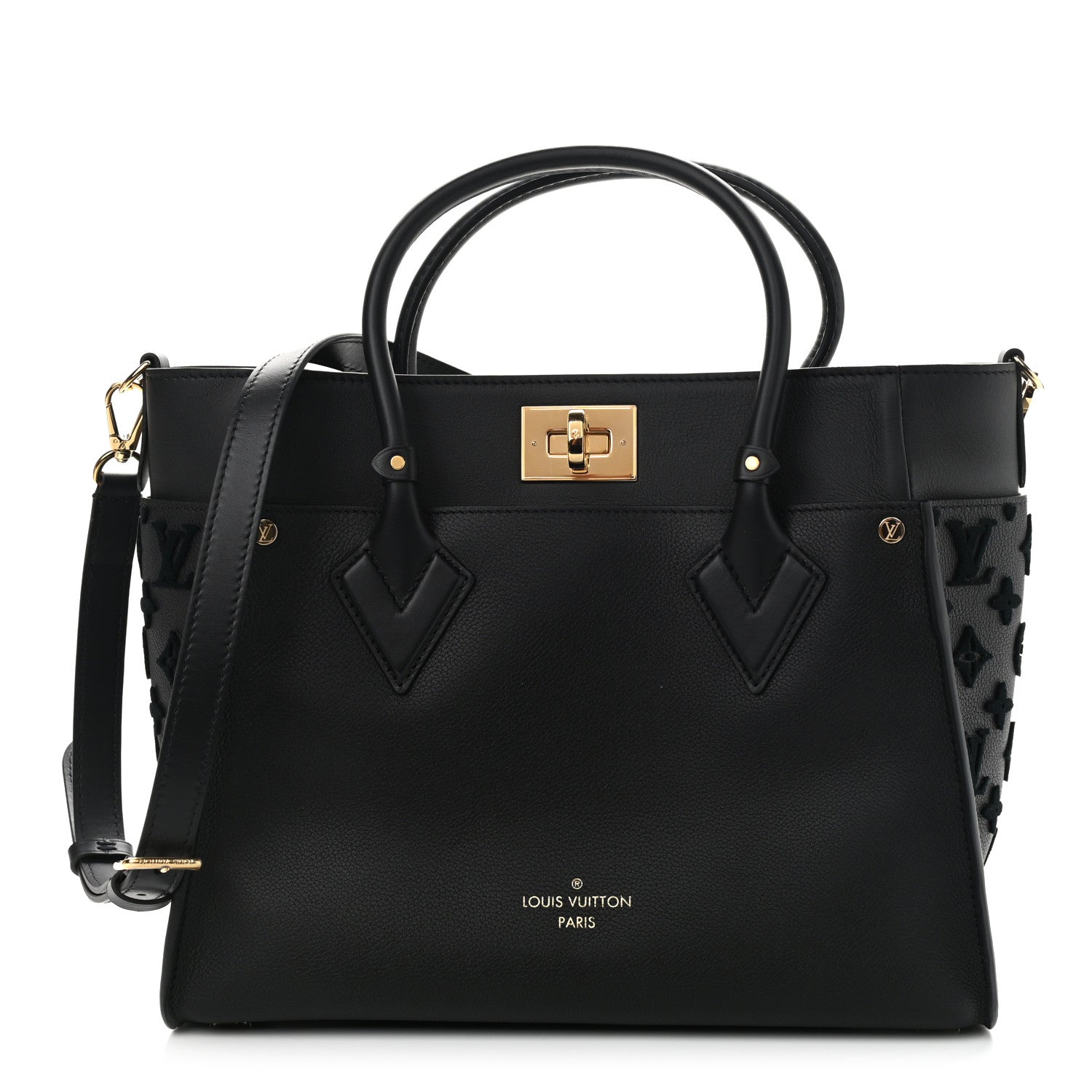 Louis Vuitton Calfskin Monogram Tufting On My Side Black 1 of 11