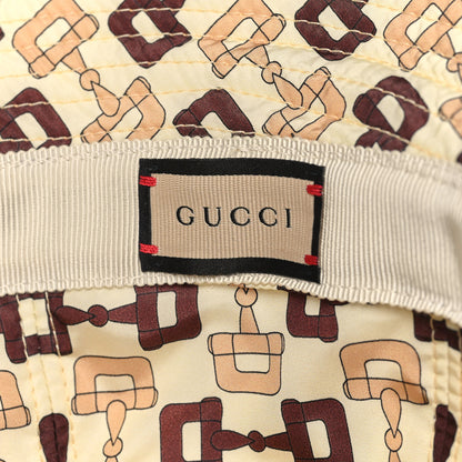 Gucci New Canvas Horsebit Alina Bucket Hat M Beige Multicolor 7 of 8