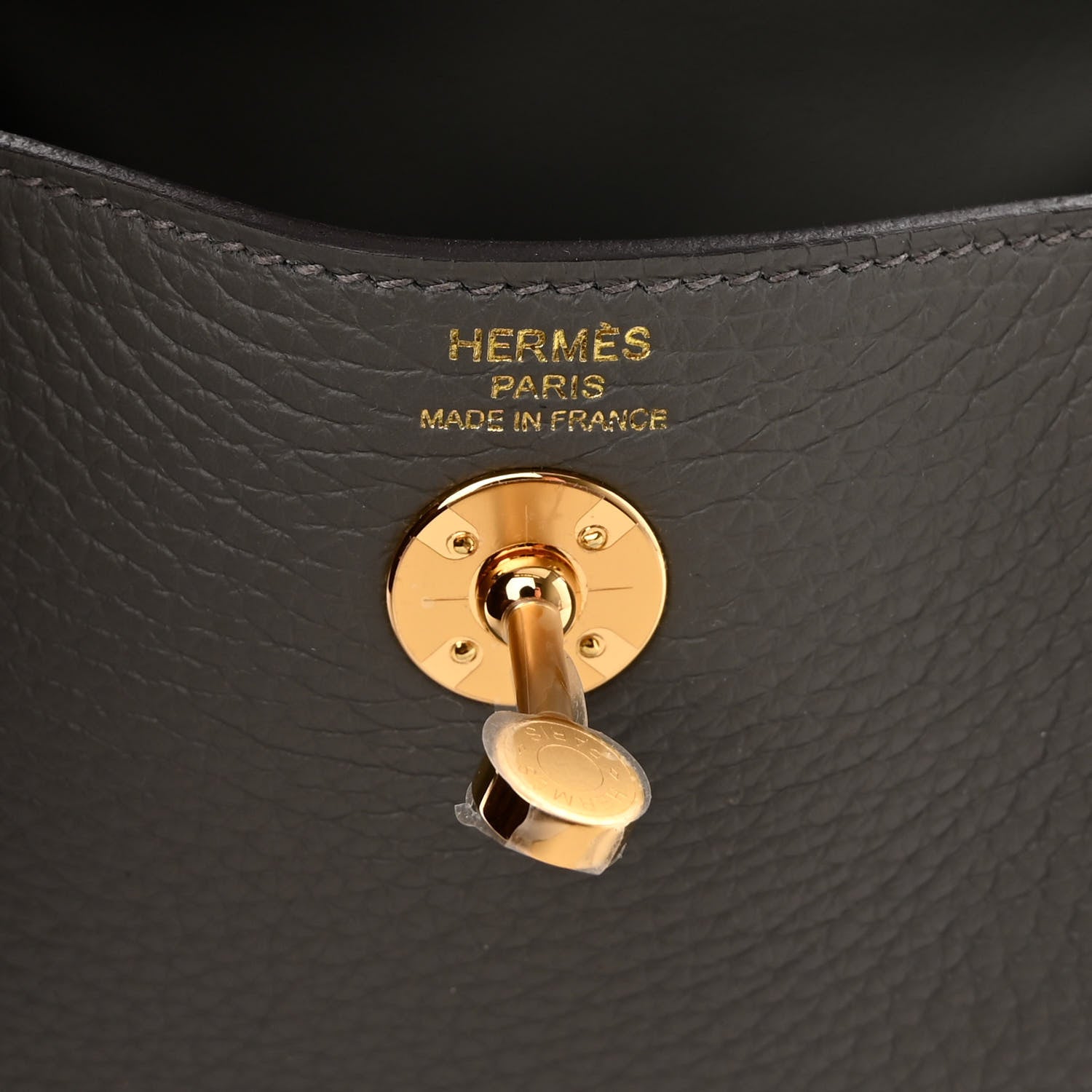Hermes Taurillon Clemence Mini Lindy 20 Gris Meyer 6 of 10