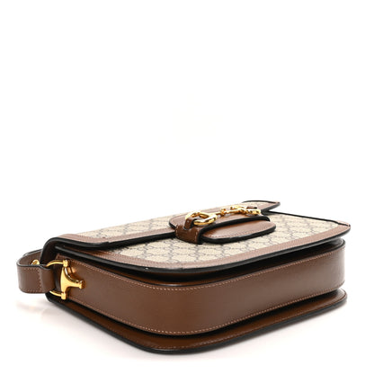 Gucci GG Supreme Monogram Horsebit 1955 Shoulder Bag Beige Brown Sugar Beige Brown Sugar 4 of 10