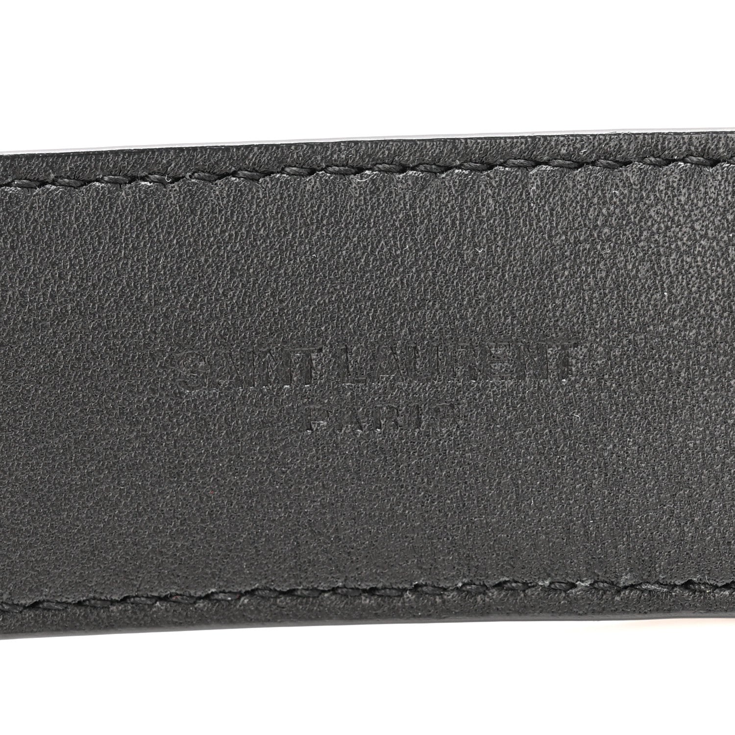 Saint Laurent Smooth Calfskin Monogram Cassandre Square Buckle Belt 95 38 Black 6 of 9