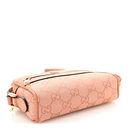 Gucci Monogram Textured Dollar Calfskin Mini Ophidia Shoulder Bag Cloche Rose Pink 4 of 11