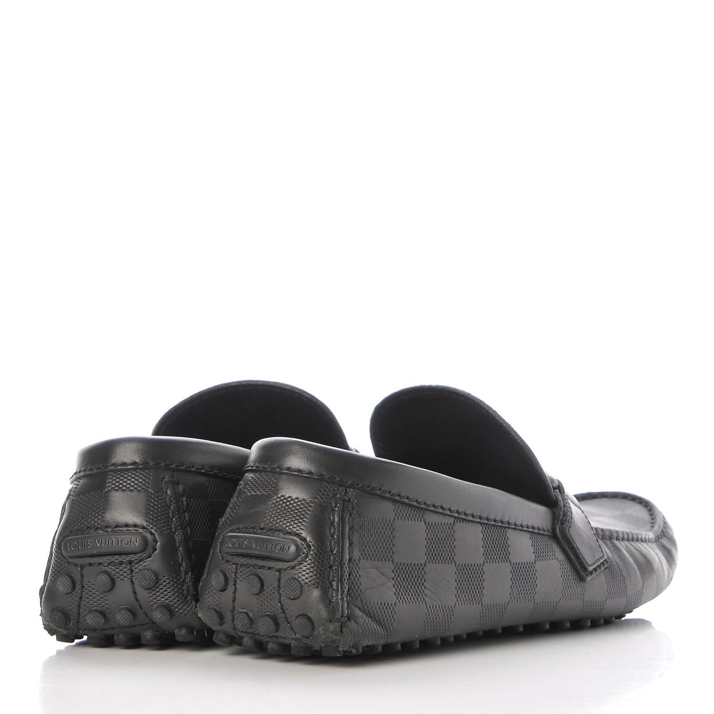 Mens Damier Hockenheim Moccasin Loafers 6 Onyx