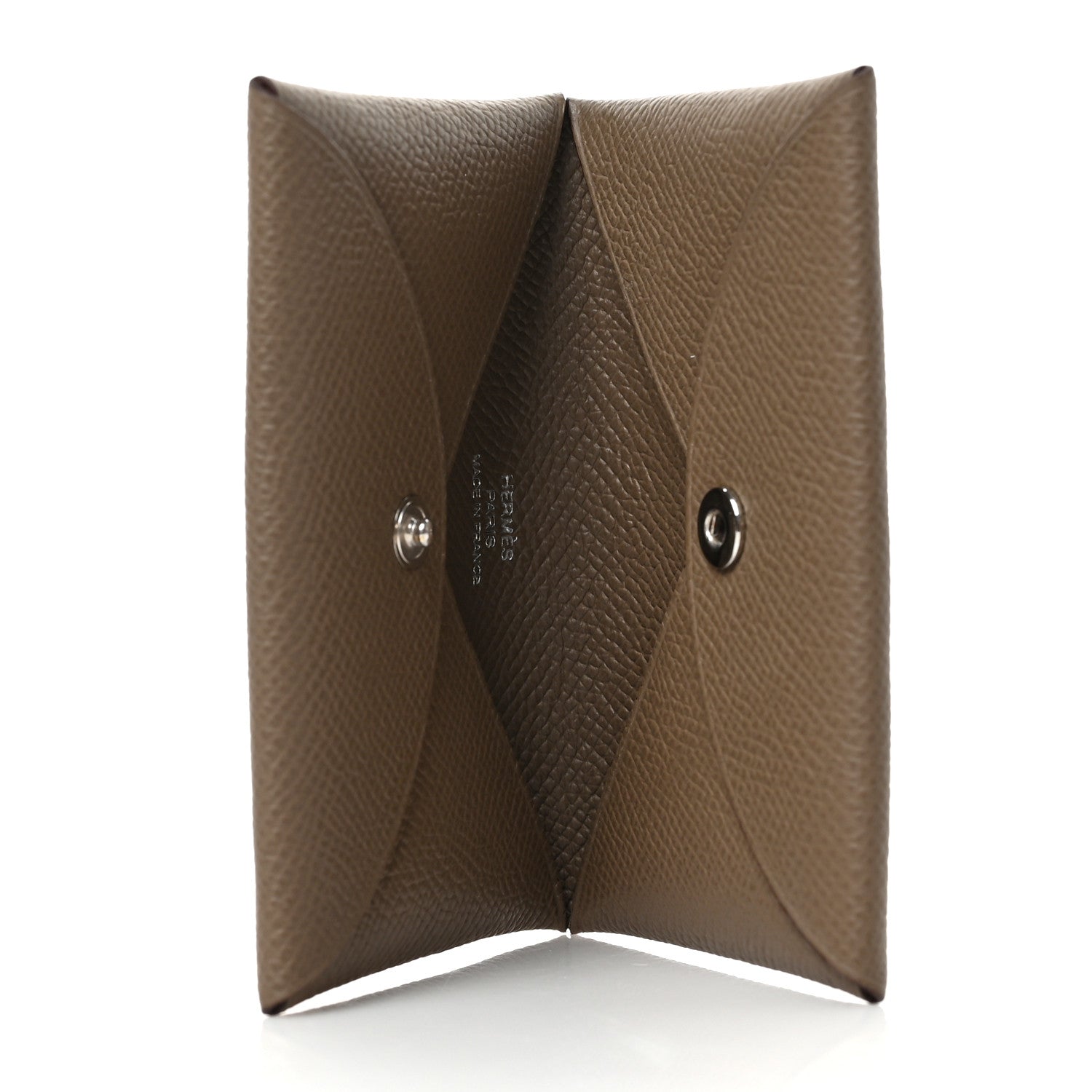 Hermes Epsom Calvi Card Case Etoupe 5 of 6