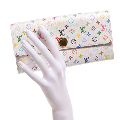 Louis Vuitton Monogram Multicolor Sarah Wallet White Citron 2 of 8