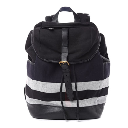 Burberry Overdyed Canvas Mega Check Drifton Backpack Black 1 of 10