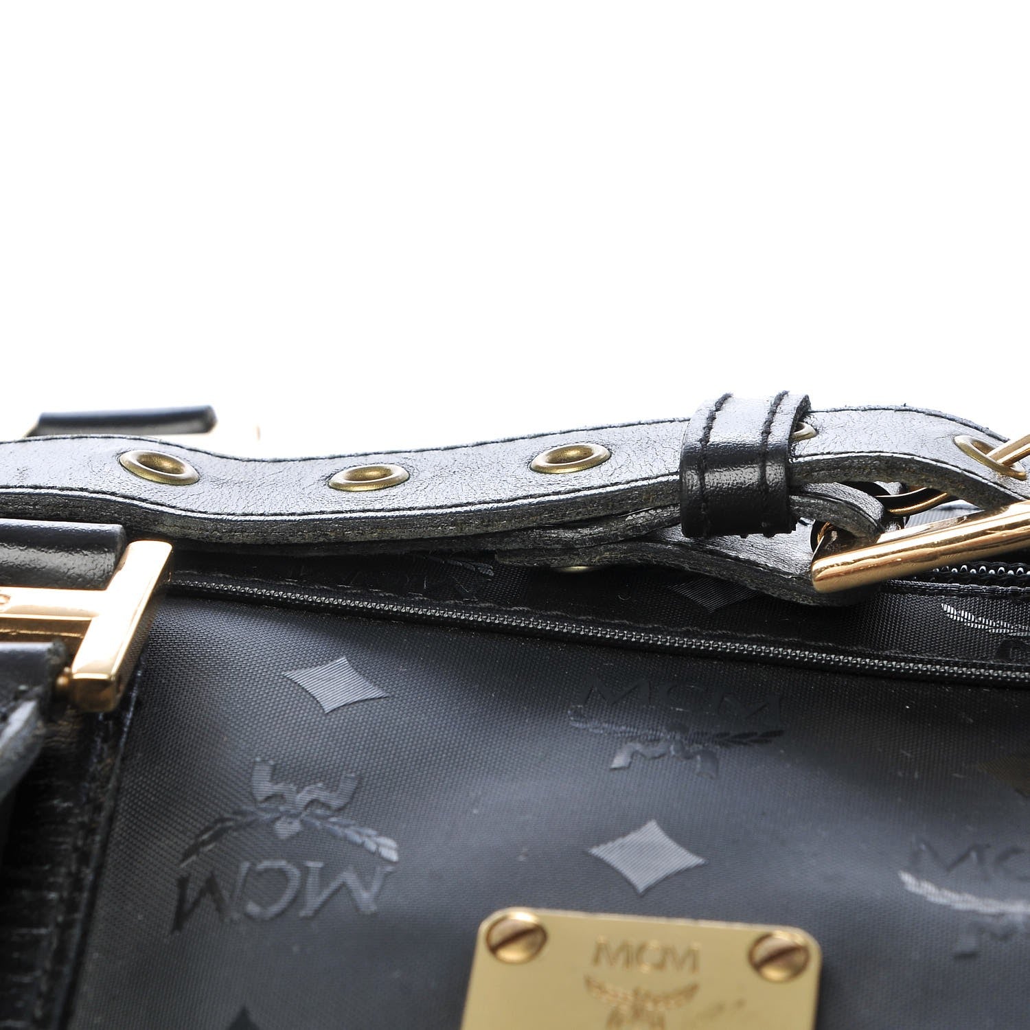 MCM Monogram Coated Canvas Weekender Black 11 of 11