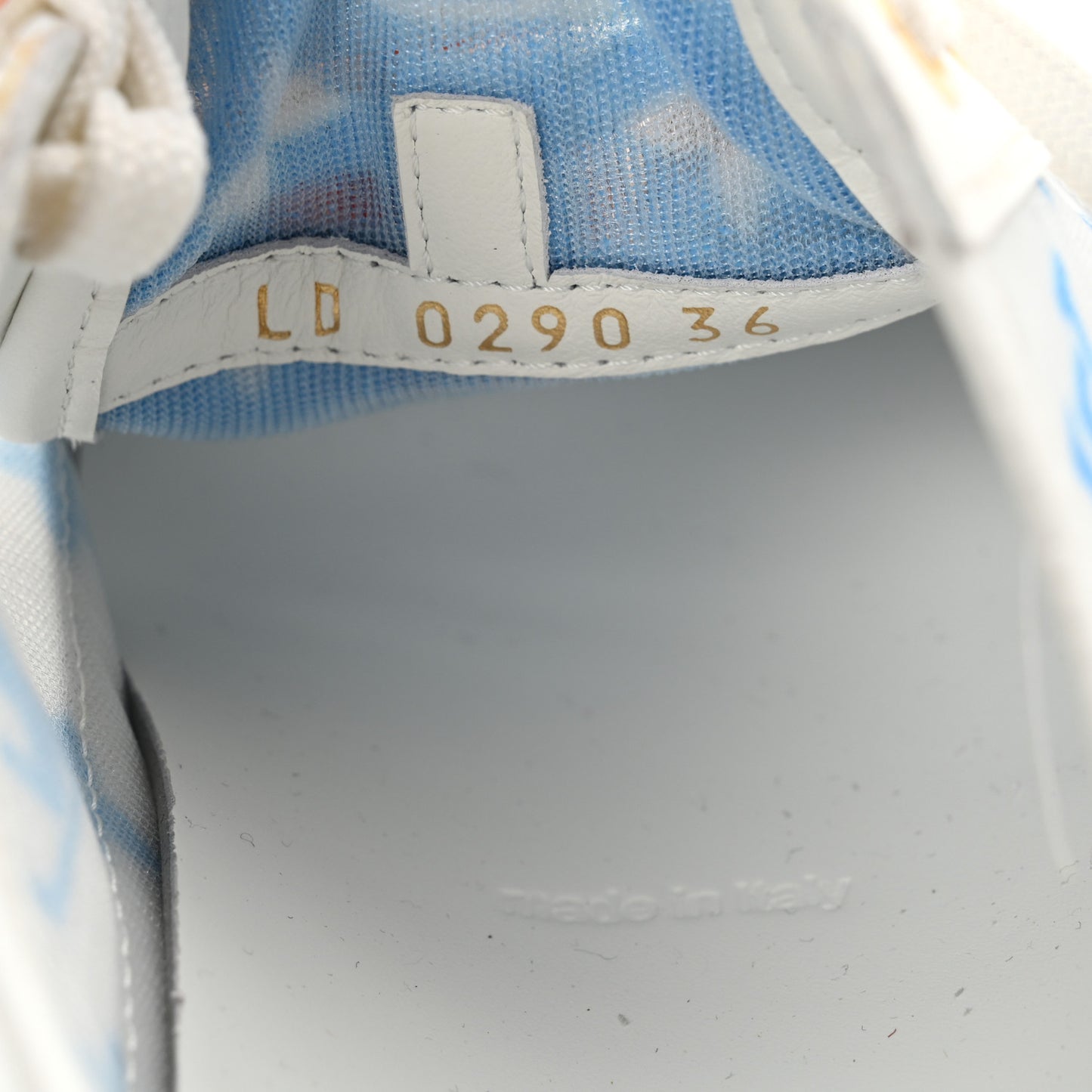 Technical Fabric Calfskin Monogram Stellar Sneakers 36 Blue