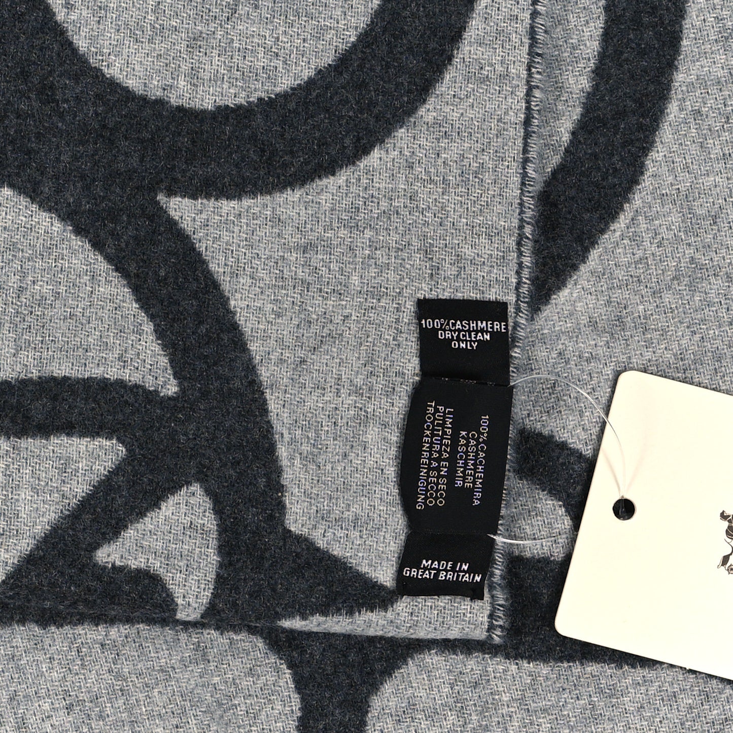 Cashmere Boucles et Camails Muffler Anthracite Gris Clair
