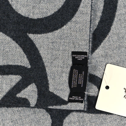 Hermes Cashmere Boucles et Camails Muffler Anthracite Gris Clair 3 of 3