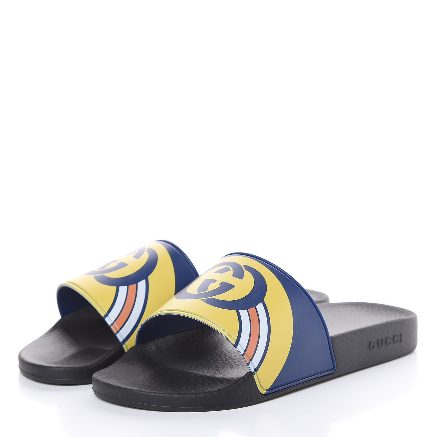 Rubber GG Rainbow Mens Pursuit Pool Slide Sandals 6 Electric Blue Multicolor