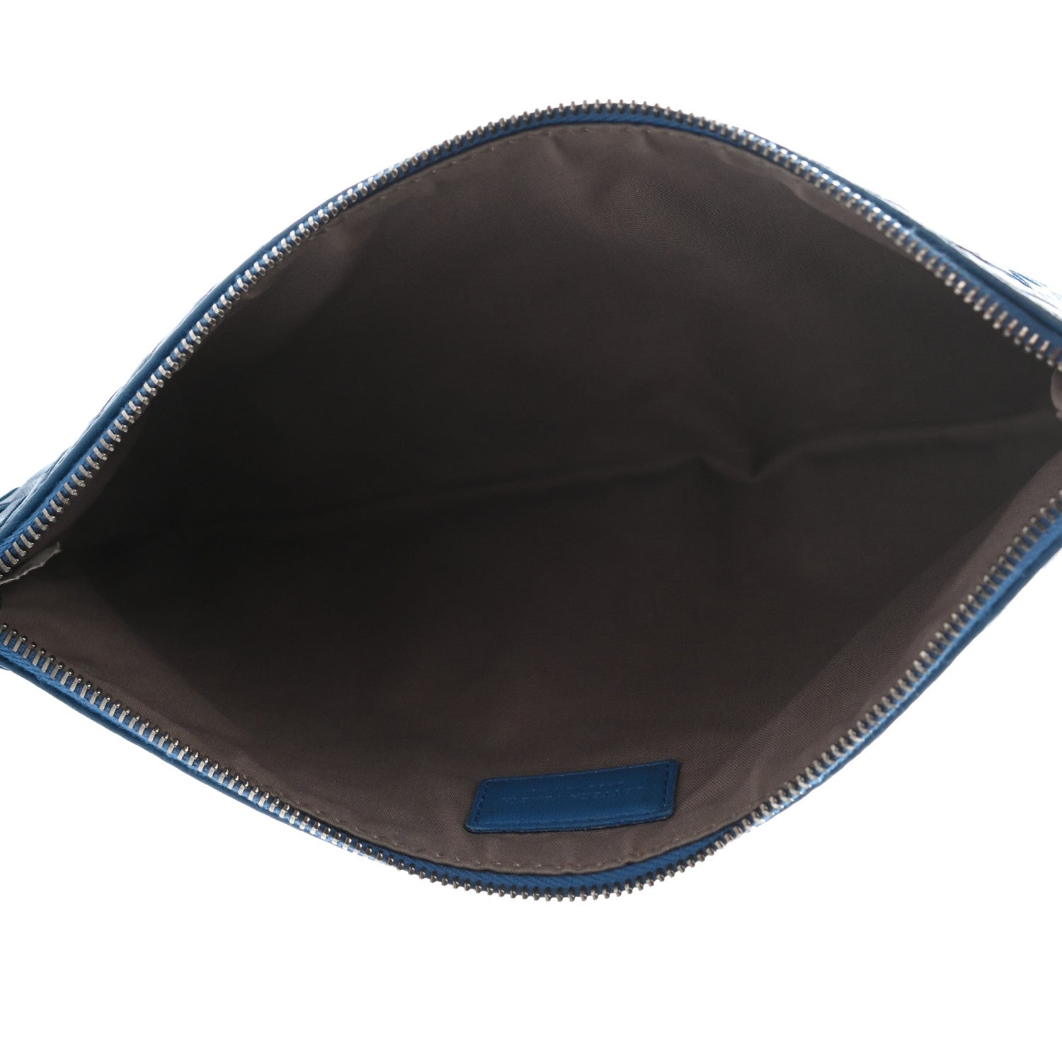 Bottega Veneta Nappa Intrecciato Zip Pouch Blue 5 of 7