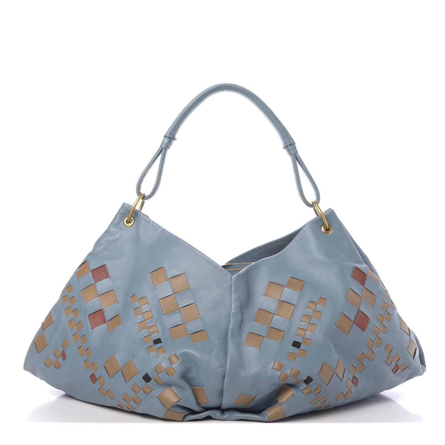 Bottega Veneta Nappa Intrecciato Aquilone Fortune Cookie Hobo Blue 1 of 12