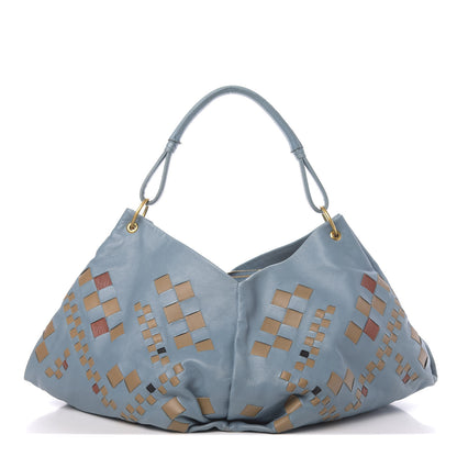 Bottega Veneta Nappa Intrecciato Aquilone Fortune Cookie Hobo Blue 1 of 12