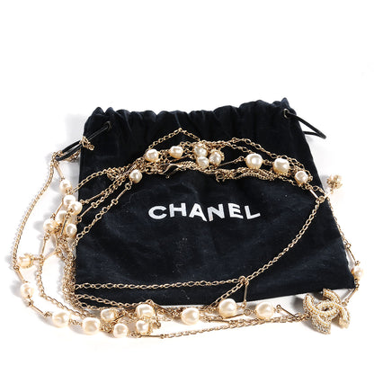 Chanel Pearl CC Long Chain Necklace Gold 7 of 7
