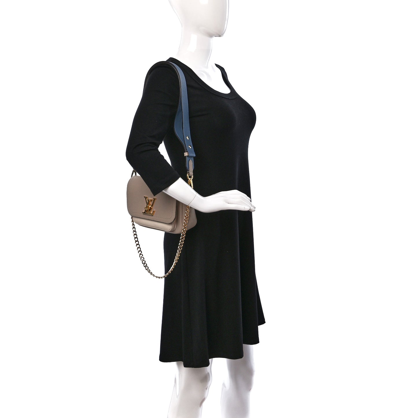 Grained Calfskin Lockme Tender Greige