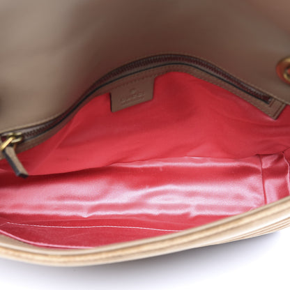 Gucci Velvet Matelasse Medium GG Marmont Shoulder Bag Taupe 4 of 10